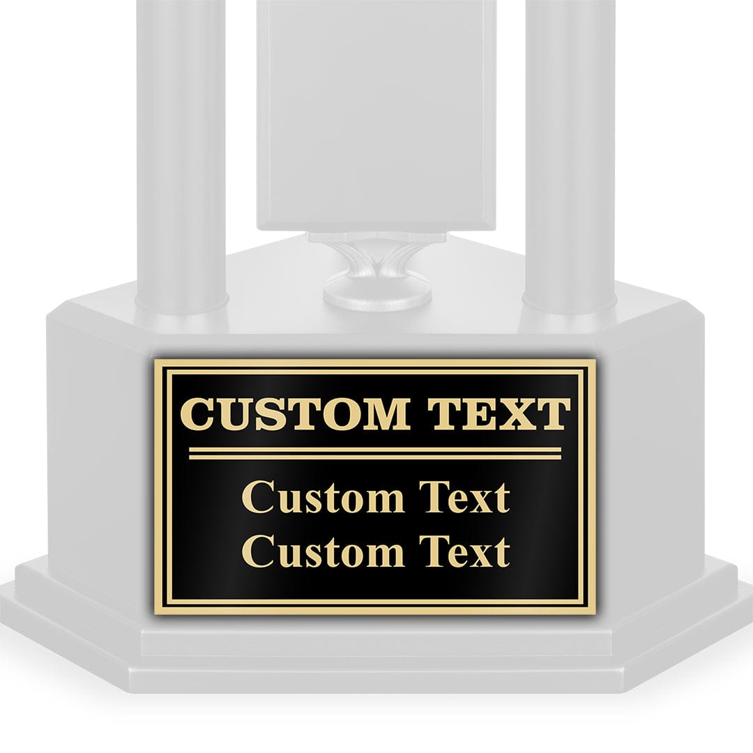 TrophySmack 3 Column Custom Plate - Black/Gold