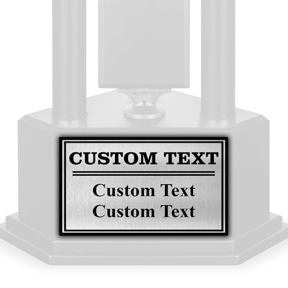 TrophySmack 3 Column Custom Plate - Silver