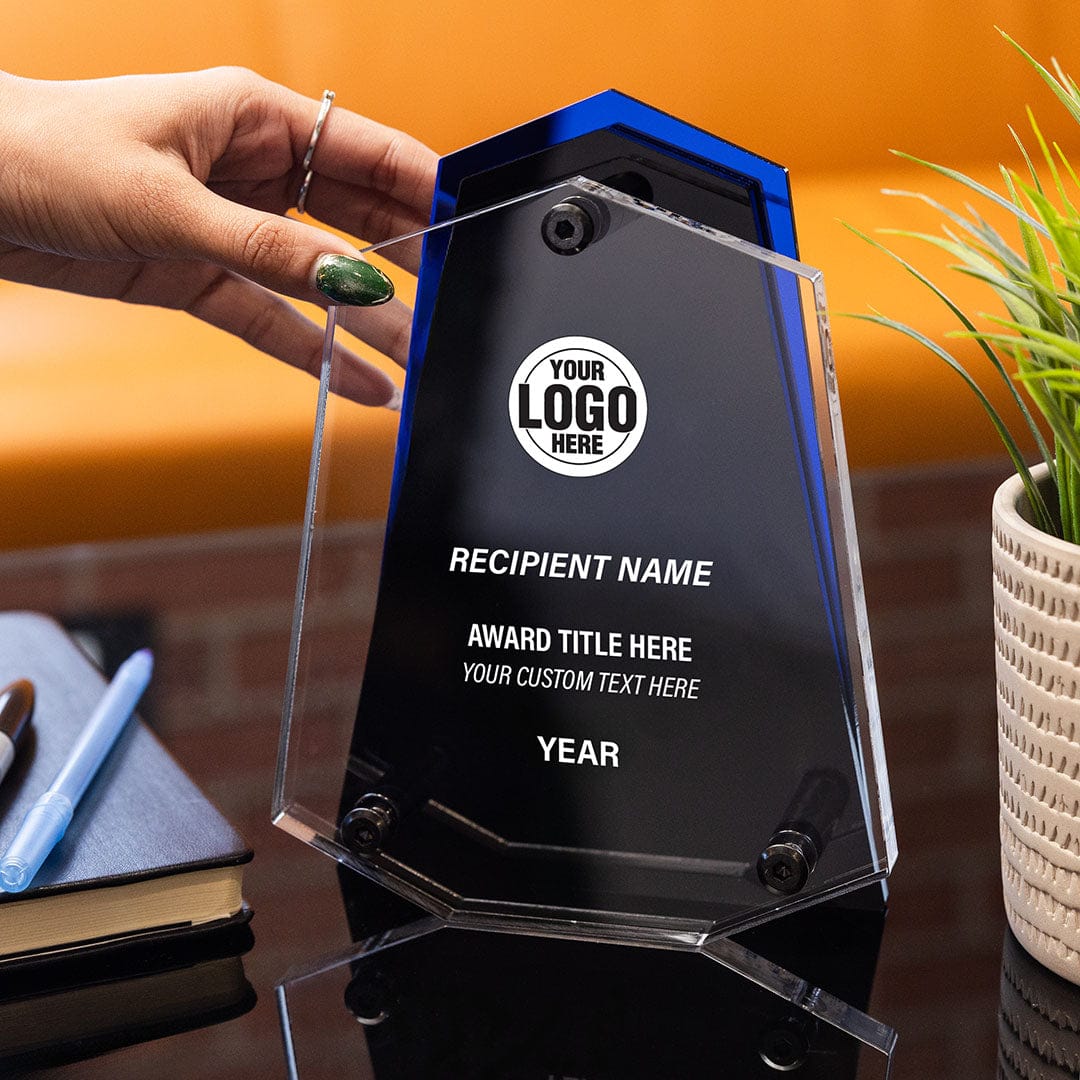 TrophySmack 7.5" Crest Custom Acrylic Award