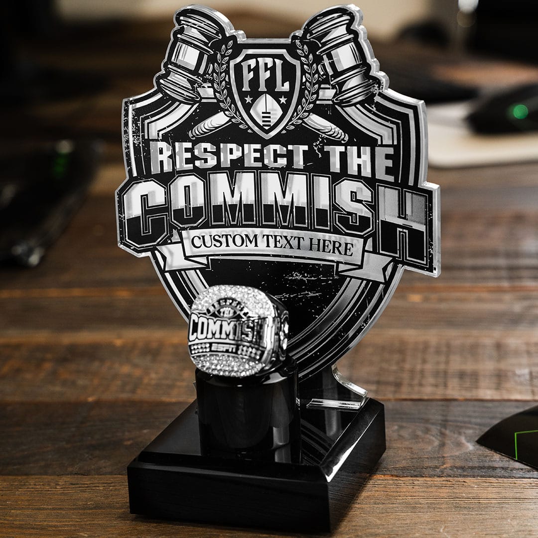 TrophySmack 7" Commish Championship Ring Display