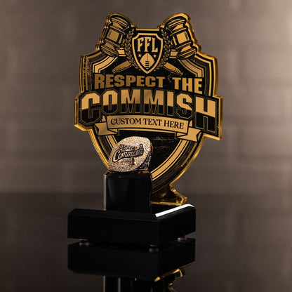 TrophySmack 7" Commish Championship Ring Display Bundle