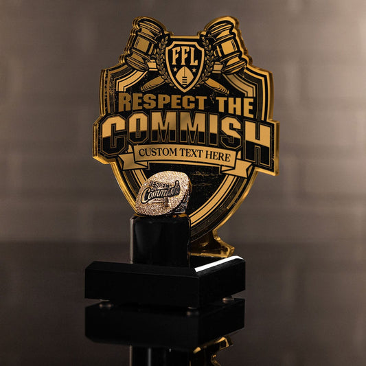 TrophySmack 7" Commish Championship Ring Display Bundle