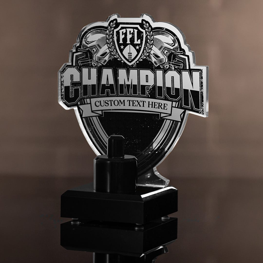 TrophySmack 7" Fantasy Football Championship Ring Display