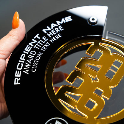 TrophySmack 8" Crescent Custom Acrylic Award