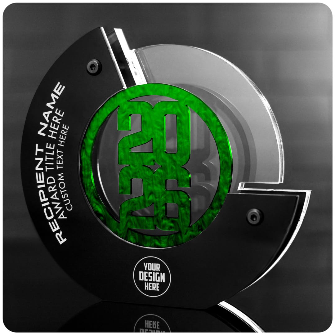TrophySmack 8" Crescent Custom Acrylic Award