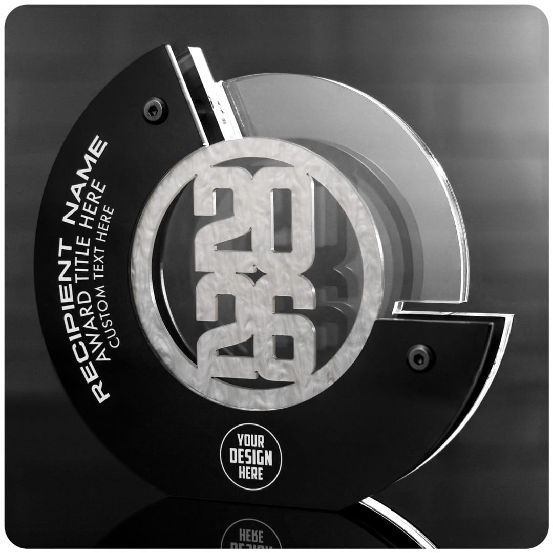TrophySmack 8" Crescent Custom Acrylic Award