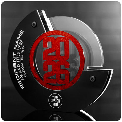 TrophySmack 8" Crescent Custom Acrylic Award