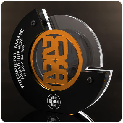 TrophySmack 8" Crescent Custom Acrylic Award