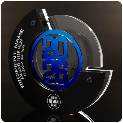 TrophySmack 8" Crescent Custom Acrylic Award