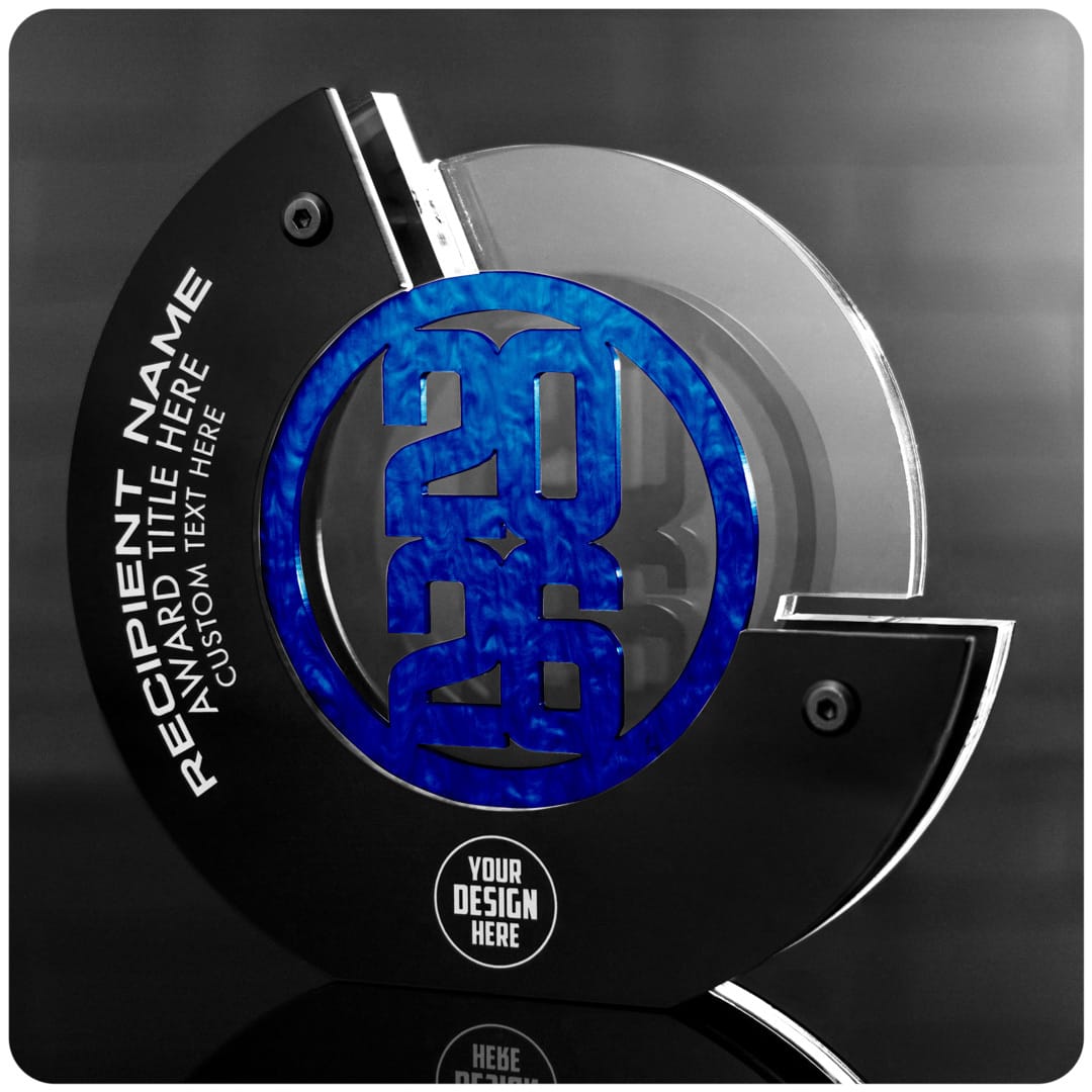 TrophySmack 8" Crescent Custom Acrylic Award