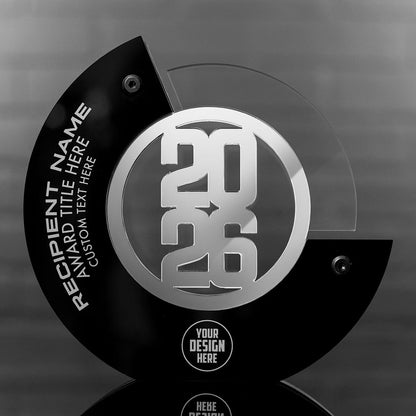 TrophySmack 8" Crescent Custom Acrylic Award
