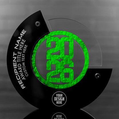 TrophySmack 8" Crescent Custom Acrylic Award
