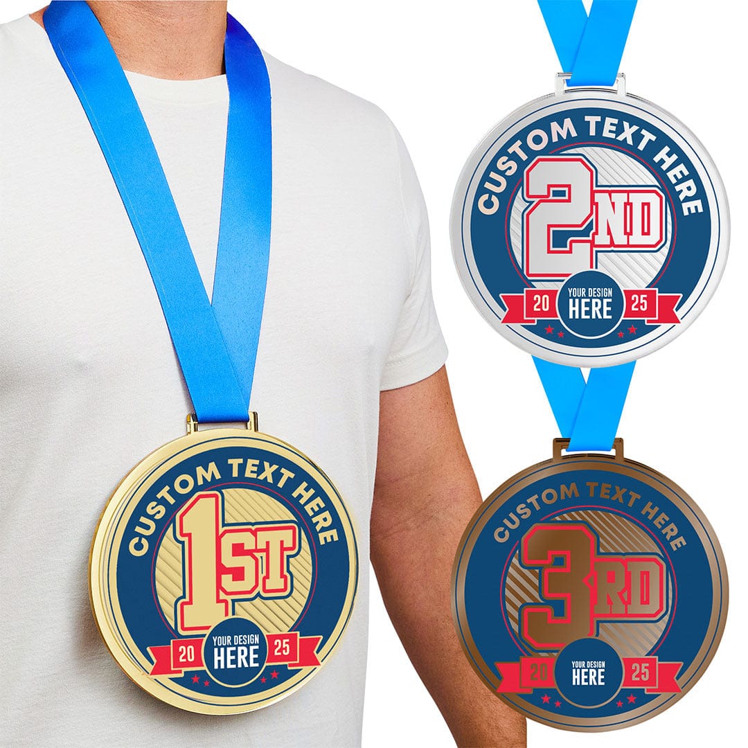 TrophySmack 8" Oversized Acrylic Medal Bundle