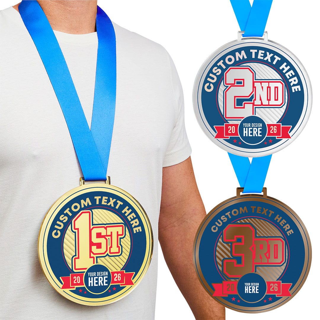 TrophySmack 8" Oversized Acrylic Medal Bundle