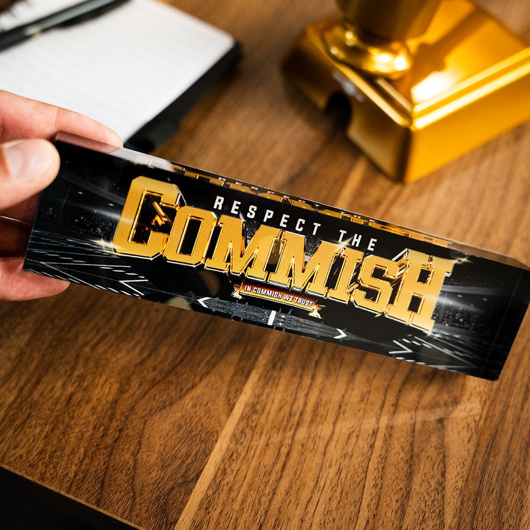 TrophySmack 8" Respect the Commish Acrylic Desk Name Plate