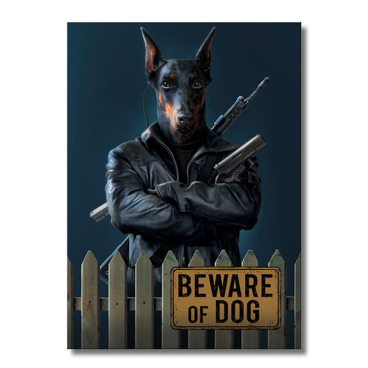 TrophySmack Beware of Dog - Metal Wall Art