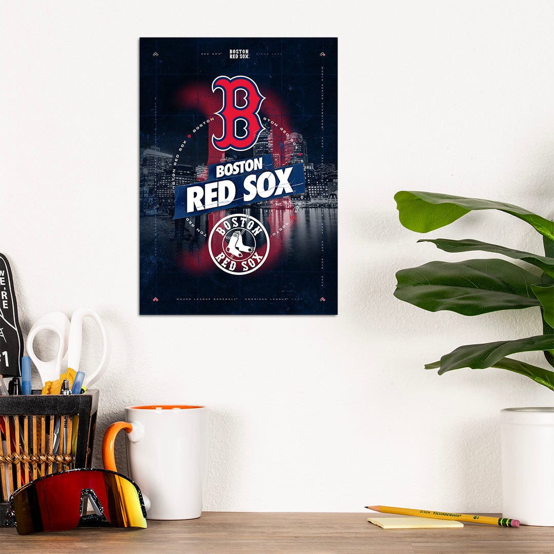 Boston Red Sox City Skyline Stacked - MLB Metal Wall Art - TrophySmack