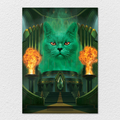 TrophySmack Cat the Great and Powerful - Metal Wall Art