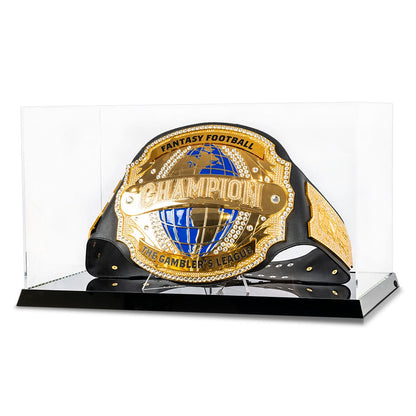 TrophySmack Championship Belt Display Case with LED Lighting