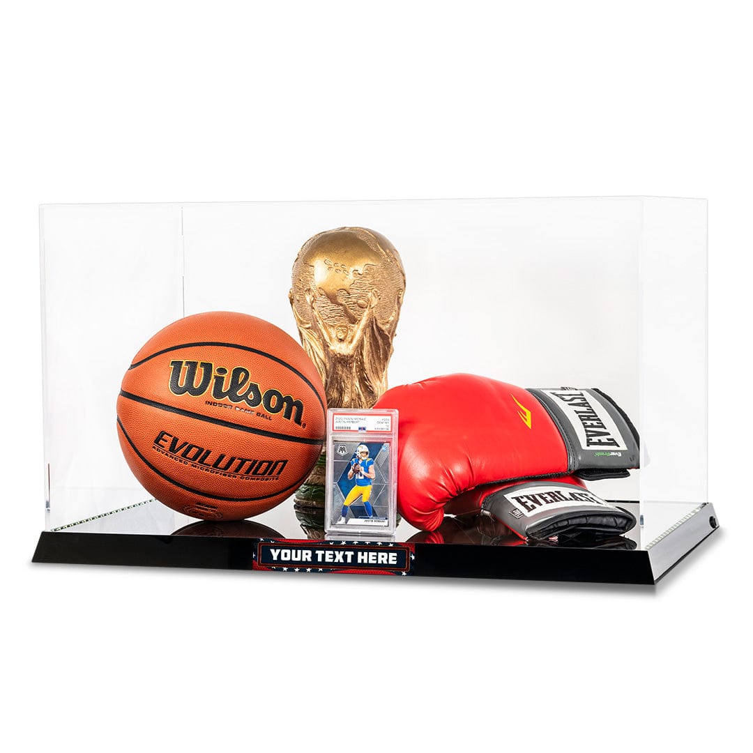 TrophySmack Championship Belt Display Case with LED Lighting