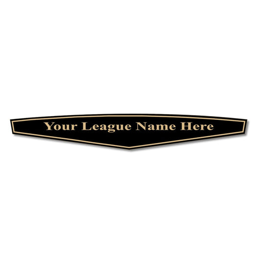 TrophySmack Championship Belt League Plate - Black/Gold