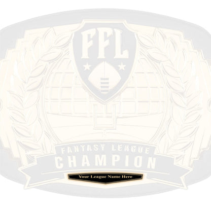 TrophySmack Championship Belt League Plate - Black/Gold