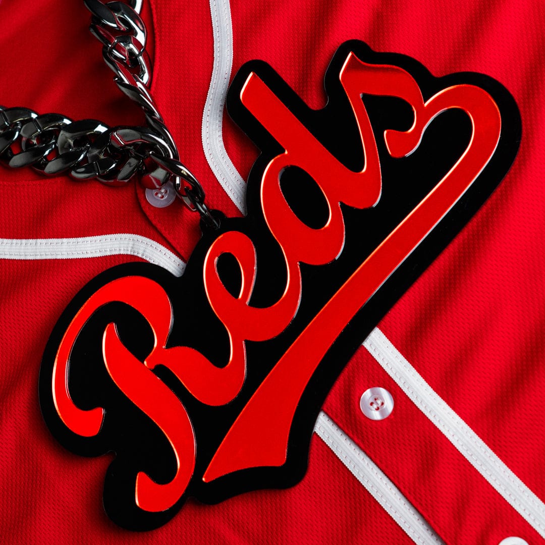 Cincinnati Reds Script Images Cincinnati Reds Script Logo MLB Chromatic Chain - TrophySmack