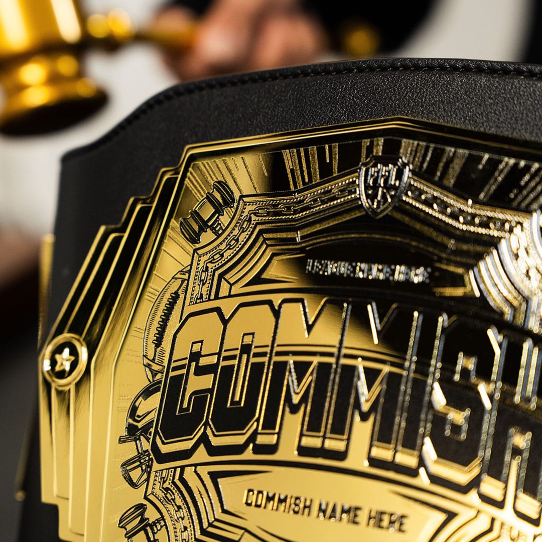TrophySmack Commish 2lb Fantasy Football Custom Championship Belt