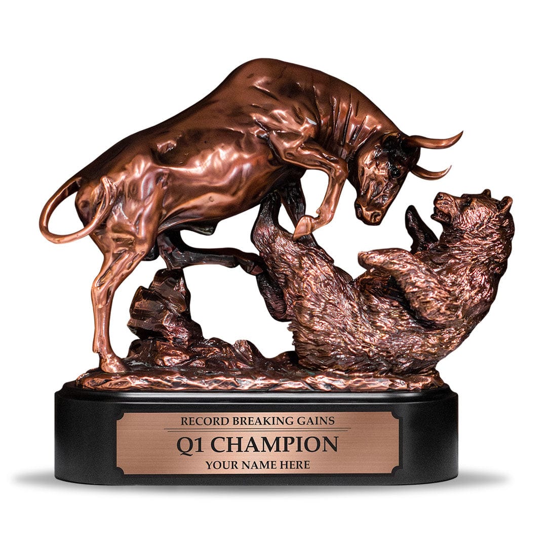 TrophySmack Corporate Bull & Bear Trophy