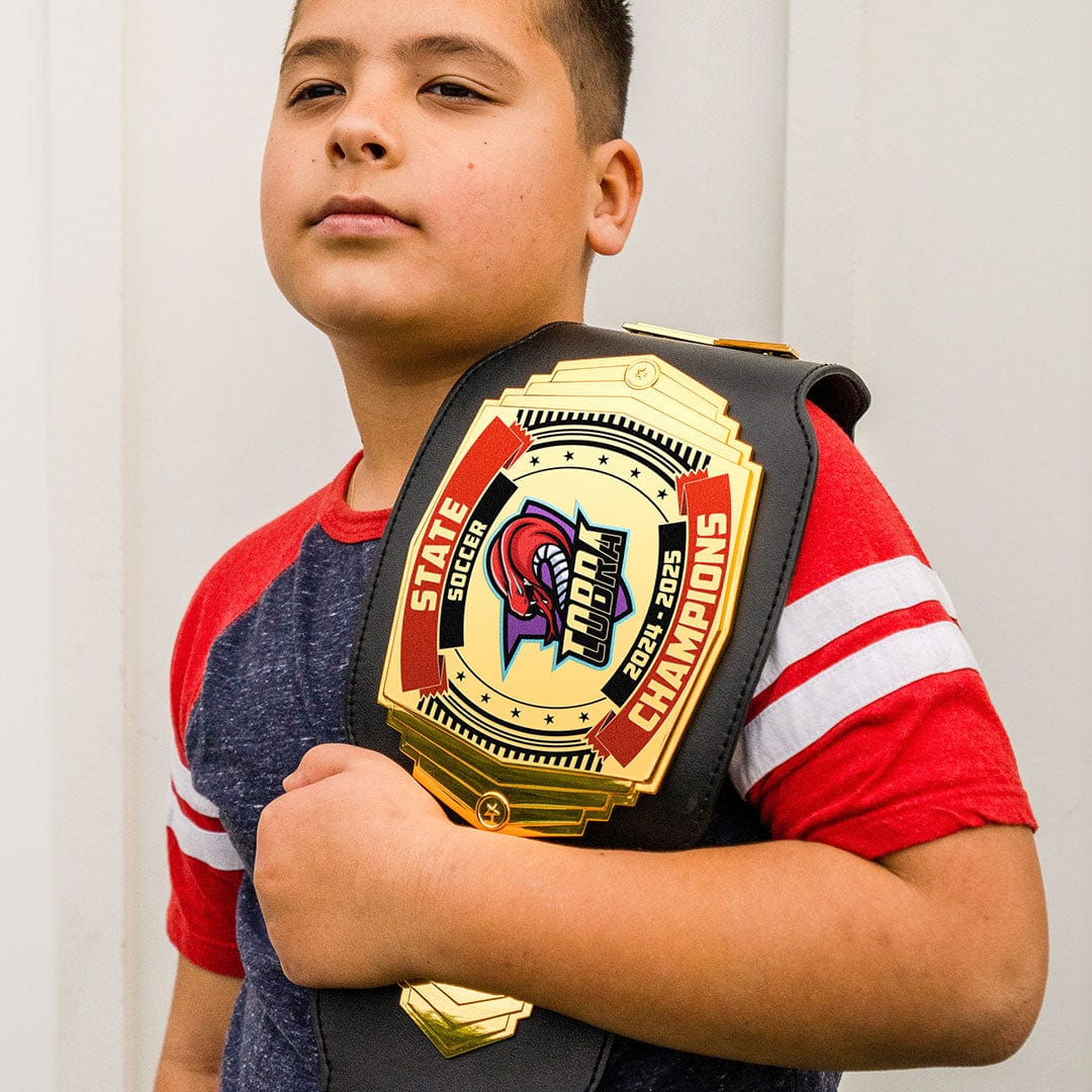 TrophySmack Custom 2lb Championship Belt - Youth Size Title Belt