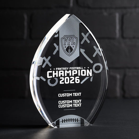 TrophySmack Custom Acrylic Fantasy Football Trophy