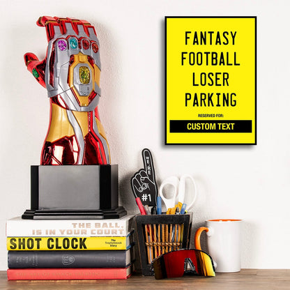 TrophySmack Custom Fantasy Football Loser Parking - Metal Wall Art
