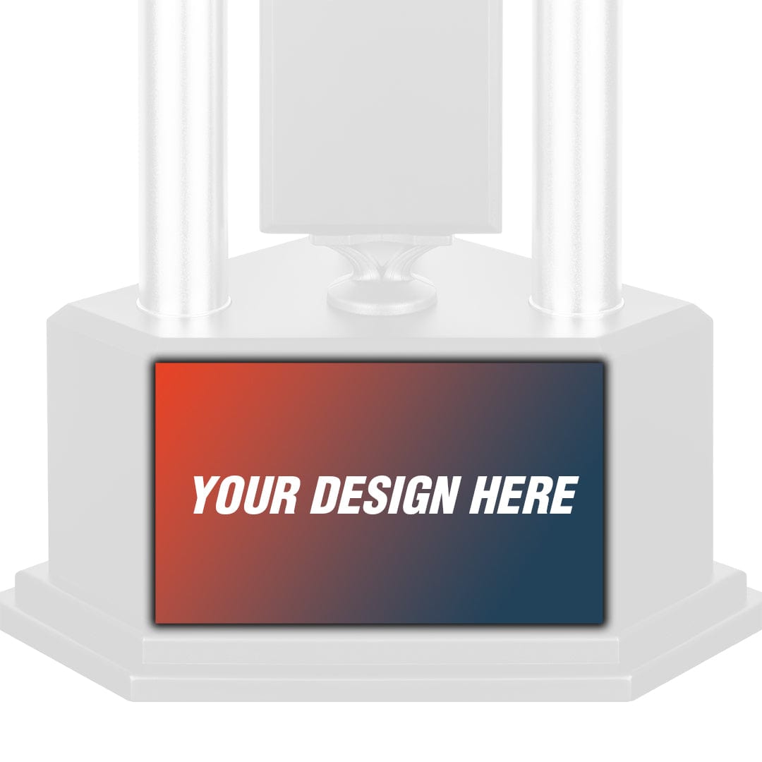 TrophySmack "Design Your Own" 3 Column Single Winner League Plate