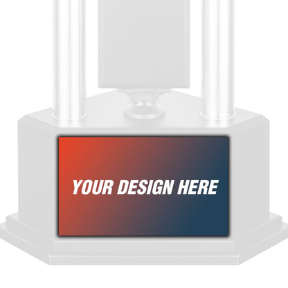 TrophySmack "Design Your Own" 3 Column Single Winner League Plate