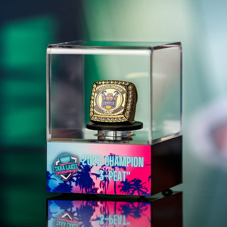 TrophySmack "Design Your Own"  Championship Ring Spinning Display Case
