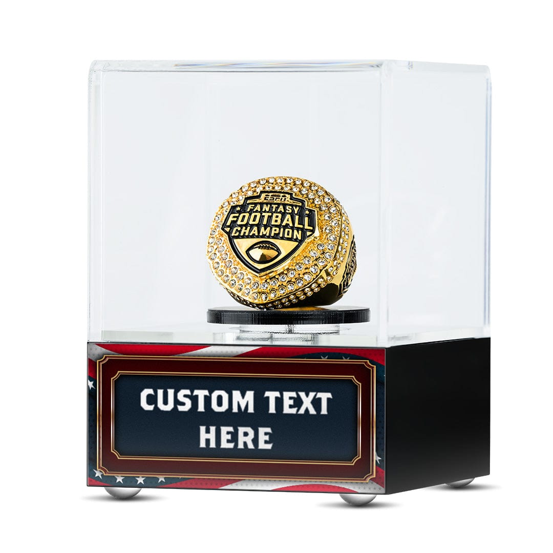 TrophySmack "Design Your Own"  Championship Ring Spinning Display Case