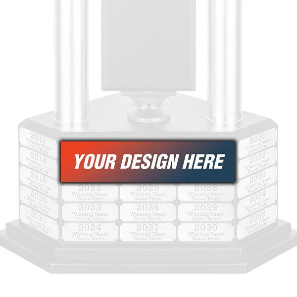 TrophySmack "Design Your Own" Perpetual Trophy League Plate