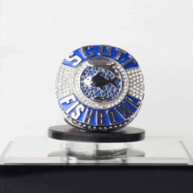Design Your Own Scott Fish Bowl Ring Spinning Display Case - TrophySmack