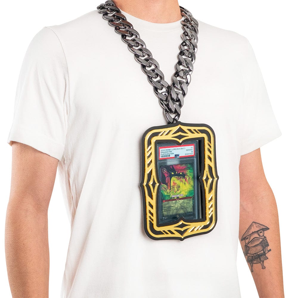 graded card necklace holder 3D PRINTED PSA CGC SLAB NOT INCLUDED, color: Silver The Logan - Wearable Necklace