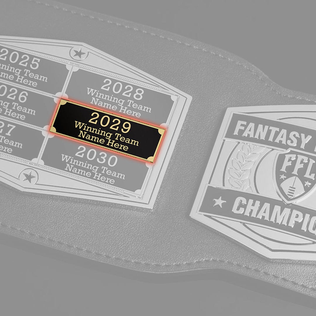 TrophySmack Engraved Name Plate - Black/Gold