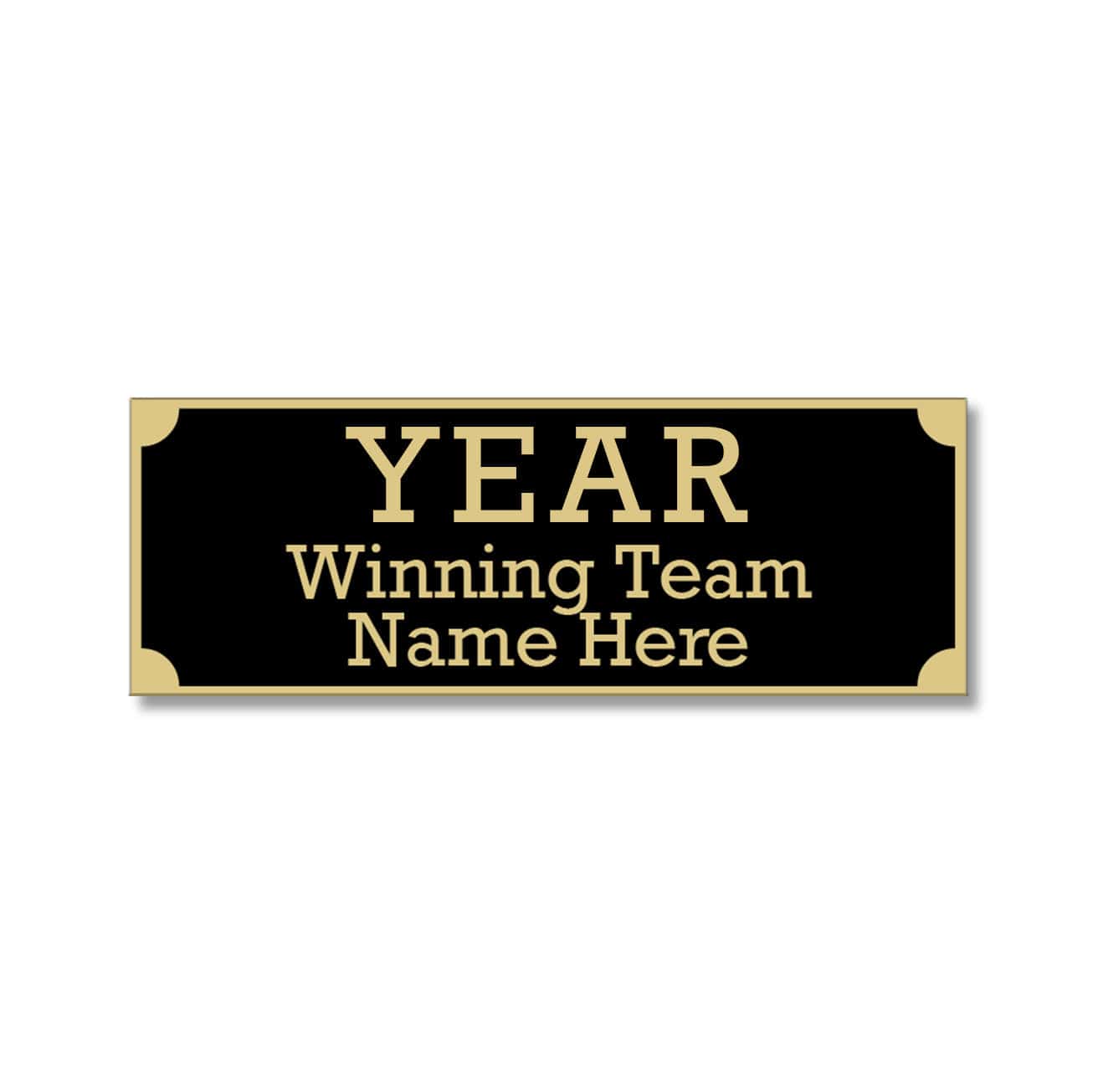 Engraved Name Plate Black/Gold TrophySmack