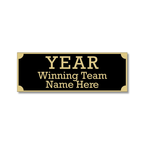 Engraved Name Plate - Black and Gold - TrophySmack