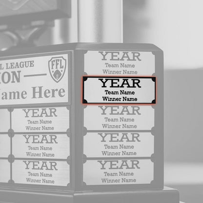 TrophySmack Engraved Name Plate - Silver/Black