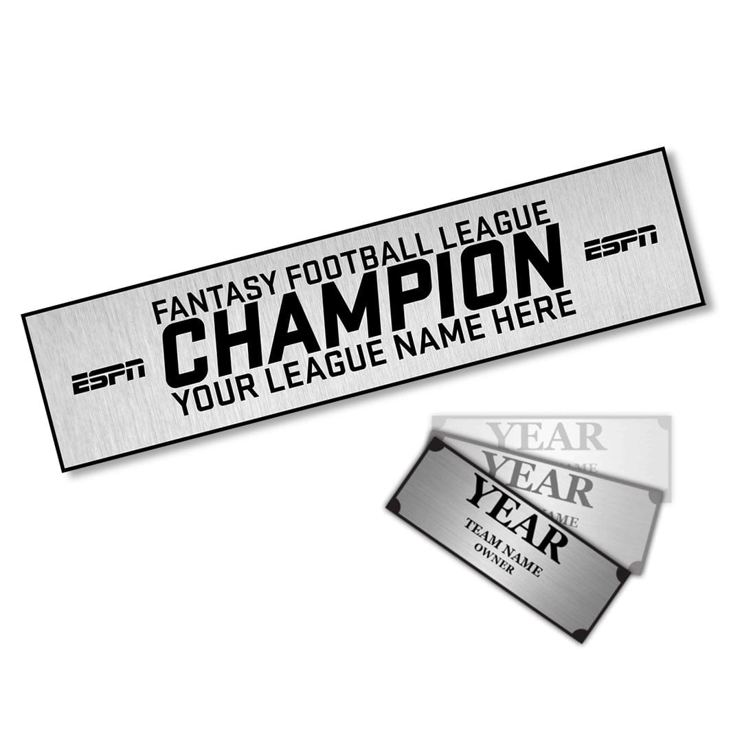 TrophySmack ESPN Perpetual Trophy Engravings - Fantasy Football - Silver