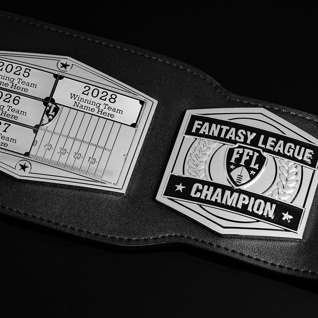 TrophySmack Fantasy Football Championship Belt - Silver