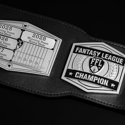 TrophySmack Fantasy Football Championship Belt - Silver
