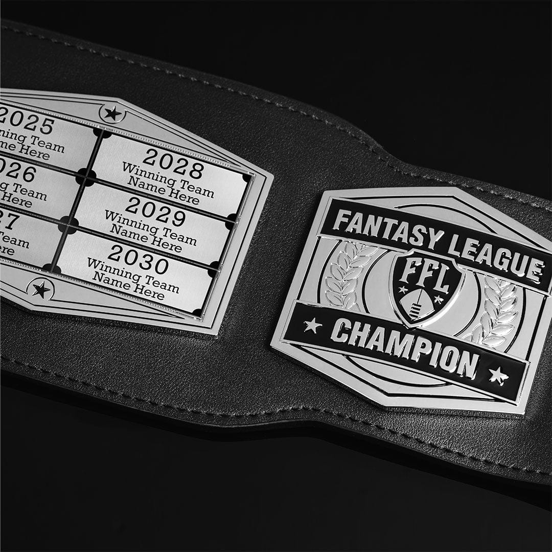 TrophySmack Fantasy Football Championship Belt - Silver