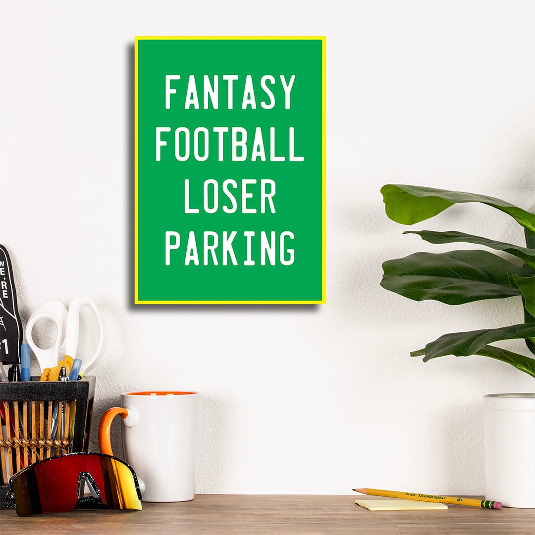 TrophySmack Fantasy Football Loser Parking - Metal Wall Art
