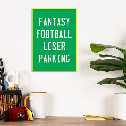 TrophySmack Fantasy Football Loser Parking - Metal Wall Art