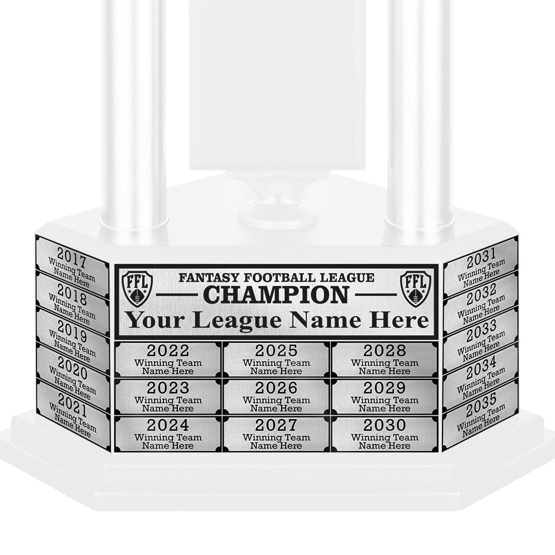 TrophySmack Fantasy Football Perpetual Trophy Engravings - Silver (Amazon)